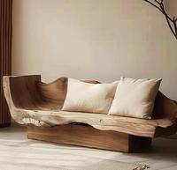 Lits de chambre d'hôtel en bois écologique style Wabi-sabi AJJ-M187 pour maisons d'hôtes, villas, appartements personnalisés, clubs de villégiature et centres de loisirs