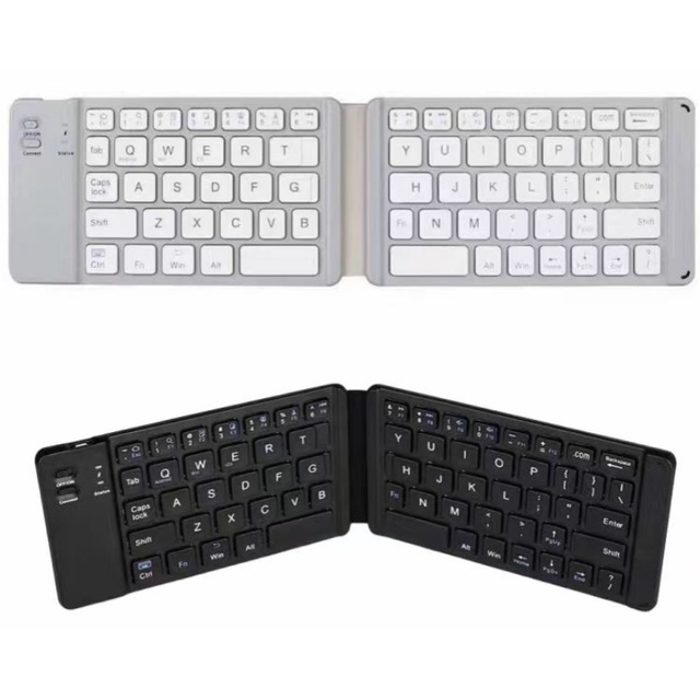 Ultra Portable Foldable Keyboard, Pocket-Sized Rechargeable Wireless Keyboard for Travel Office