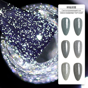 <span class=keywords><strong>Top</strong></span> Coat Gel Scintillant Sans Résidu Heam Free, Couleur Diamant, Haute Brillance, Sans Essuyage, UV, Vernis à Ongles Gel Scintillant, Marque Privée ODM - Product Image 2