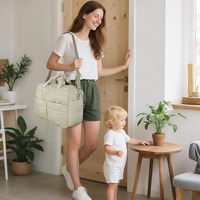 Sac de voyage d'hôpital de grande capacité, sac à langer fonctionnel pour bébé avec matelas à langer et attaches pour poussette