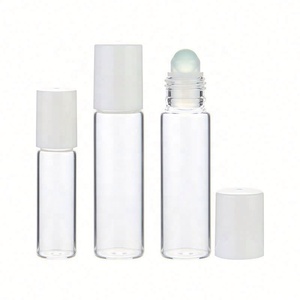Screw Cap clear Empty 5ml 10ml 10ML 5ML Cosmetic <b>Perfume</b> Oil Essential Oil Roll on Glass <b>Bottle</b> - Product Image 2