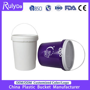 Secchio di plastica per uso alimentare da <span class=keywords><strong>5</strong></span> <span class=keywords><strong>litri</strong></span> secchio di stoccaggio rotondo con coperchio e manico buona guarnizione su misura barile di alta qualità - Product Image 3