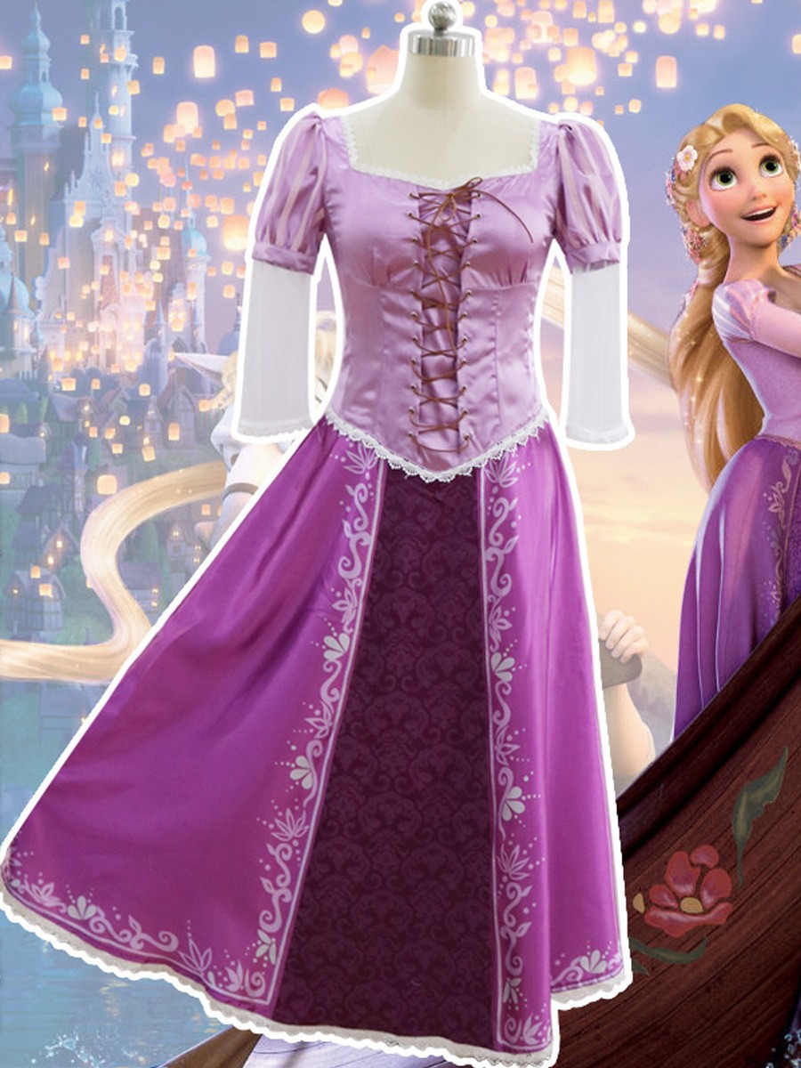 Hot Sale Adult Rapunzel Costume for Halloween - Purple Dress for Cosplay Party | Fancy Dress for Women Hot Sale Adult Rapunzel Costume for Halloween - Purple Dress for Cosplay Party | Fancy Dress for Women