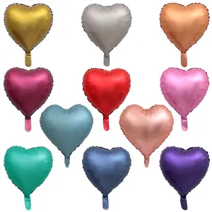 Black Heart Balloons Foil Helium Air Filled Aluminum Metallic Shape Mylar Balloon Decorations Women Man Birthday Gender Revealed