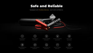 Démarreur d'urgence portable pour véhicule 1350A PD60W -40 ° C à 80 ° Alimentation d'urgence pour véhicule C 80Wh OUKITEL C01 - Product Image 6