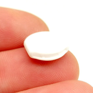 <b>Clip</b>-<b>on</b> <b>Earring</b> Pads Milky White Transparent Plastic Resin Unisex Everyday Wear - Product Image 5