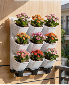 <strong>Large</strong> Wall Mount Planter Boxes Outdoor Vertical Green Wall Multi-layer <strong>Planting</strong> <strong>Troughs</strong> for Boundary Fencing - Product Image 3
