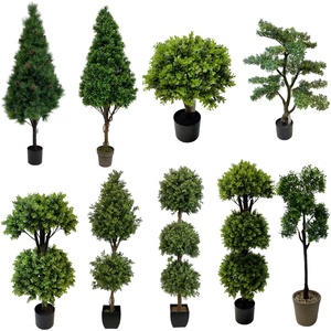Árbol Topiario Cuadrado de Plástico Artificial <span class=keywords><strong>Resistente</strong></span> a los Rayos UV, Bonsái <span class=keywords><strong>Interior</strong></span> y Exterior, Arbusto Artificial, Planta de Bola de Boj Artificial Preservada - Product Image 5
