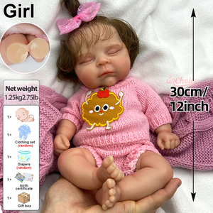 Muñecas Bebé Reborn de Silicona de 30 cm, Little Fatty, Extremidades Flexibles, Piel Suave con Venas Artificiales, Anatomía Correcta, Juguetes de Muñecas - Product Image 2
