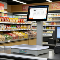 Système de point de vente avec écran tactile capacitif de 11,6 pouces, balance intelligente, caisse enregistreuse, Windows, Intel I5, garantie de 3 ans, Wi-Fi 6, Bluetooth