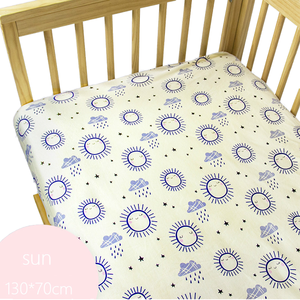 100% Cotton Dệt Kim Bé Crib Được Trang Bị Tấm Nhanh Chóng Khô Rắn Muslin Tree Phim Hoạt Hình Thêu Đơn Giản Bé Chăn Cho Nhà Dệt May - Product Image 3