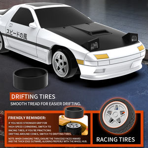 DWI DOWELLIN 1:43 RC Drift Car Voiture de course entièrement proportionnelle 2.4GHz, 4WD avec gyroscope et lumières LED pour enfants - Product Image 3