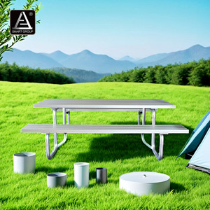 Portable Park Street Camping Dining <b>Table</b> Set <b>Garden</b> Outdoor <b>Table</b> <b>and</b> Chairs Commercial Outdoor Aluminum <b>Table</b> Set AL-02 Dining - Product Image 4