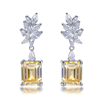 Pendientes de Lujo con Certificación CRA Kirin, Pendientes de Moissanita D VVS para Novia, Joyería de Boda, OEM ODM