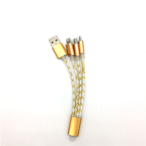 0,2 m recargable de nylon trenzado Micro 8 Pin tipo C multi-funcional teléfono 3 en 1 usb de nylon cable de carga - Product Image 6