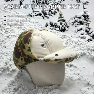 เสื้อบอมเบอร์ขนอูชานก้าแบบรัสเซียมีแผ่นปิดหูหมวกลายพรางสำหรับเล่นสกีปาร์ตี้ตกปลา - Product Image 2