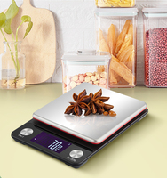 Balance de cuisine multifonction en acier inoxydable 5Kg 11Lb pour l'alimentation, la nutrition, le pesage électronique numérique