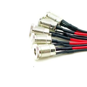 10cm 18AWG 5A montage sur panneau DC 099 <span class=keywords><strong>prise</strong></span> femelle 5.5x2.1mm 2.5mm connecteur fileté en métal pour ouvrir le câble d'extrémité de fils étamés - Product Image 3