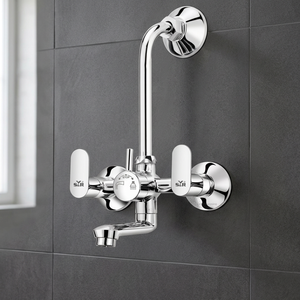 Premium Brass 2-in-1 Wall Mixer with L-Bend for Overhead <b>Shower</b> and Hand <b>Shower</b> Heavy Duty Bathroom Plumbing <b>Fitting</b> - Product Image 1