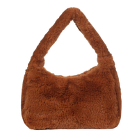 Sac fourre-tout de voyage réutilisable en peluche pour femme, mignon, portable, nouveau, tendance, vente en gros, pas cher, avec fermeture éclair