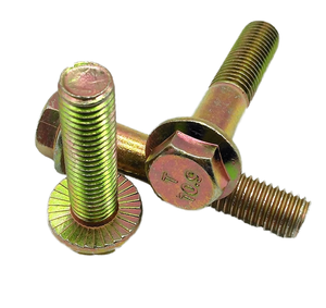 DIN Standard Carbon Steel Hex <b>Flange</b> <b>Bolts</b> with Zinc Plated Hexagon Head Screw M1 Point 6 Thread Class Ten - Product Image 1