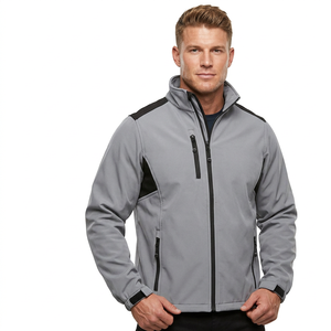 <b>Men's</b> Casual Sports Hooded Bomber <b>Jacket</b> New <b>Corduroy</b> Vintage Spring Plain Dyed FinishedMen's Gray Fleece <b>Jacket</b> With Zipper Clo - Product Image 2