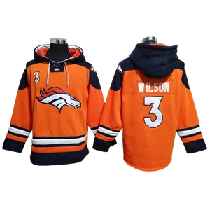 Bronco sudaderas equipo de fútbol americano sudaderas con capucha diseño 18 Manning 3 Wilson 58 Miller jersey para hombres desgaste superior al por mayor