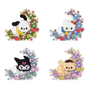 Lua Nova Flor KT <span class=keywords><strong>Cat</strong></span> DIY Assembly Toy Micro Partícula Educacional Plástico <span class=keywords><strong>Building</strong></span> Block Sets Fábrica Atacado para Crianças - Product Image 2