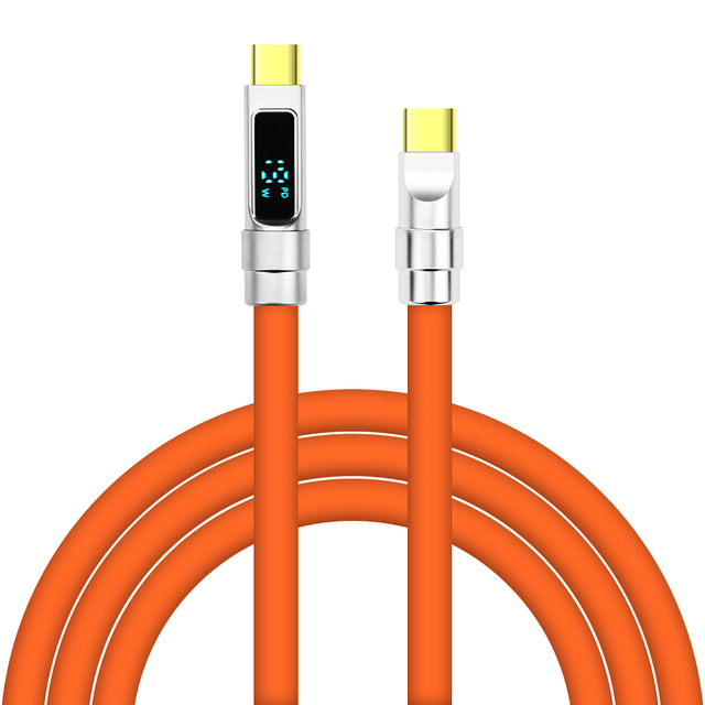PD240W Fast Charge Data Cable TYPE-C HD Intelligent Digital Display High-Speed USBC Charging with Comfort Durable Silicone Cable