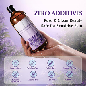Huile de massage à la lavande, huile corporelle apaisante et relaxante avec huile essentielle pure pour réduire le stress, soulager les tensions musculaires, favoriser le sommeil, spa, en vrac - Product Image 3