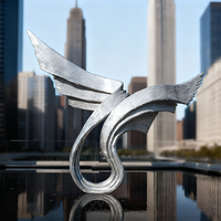 Sculpture de fontaine extérieure 3D en acier inoxydable à grande échelle avec jet d'eau et rideau d'eau artificiel pour le nouvel an chinois