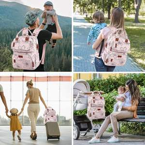 Muestra Gratis, Bolso de Pañales Impermeable para Mamá, Bolso de Pañales Plegable de Lujo con Aislamiento Térmico y Mosquitero - Product Image 6