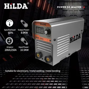 Portable Manual Metal ARC Welders MMA250 Inverter Welding Machine with Electrode Holder Work Clamp