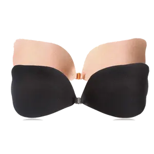 Cupless Onzichtbare Sujetadores Con Esponjas Armloze Beha Zelfklevende Strapless Push-Up Bh