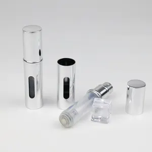 Atomiseur de parfum rechargeable à fond plat de voyage portable en aluminium de haute qualité de 5ml