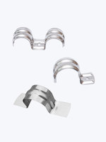 Collier de serrage en U robuste en acier inoxydable à simple face pour tuyaux, OEM 16mm-32mm, fabriqué en Chine