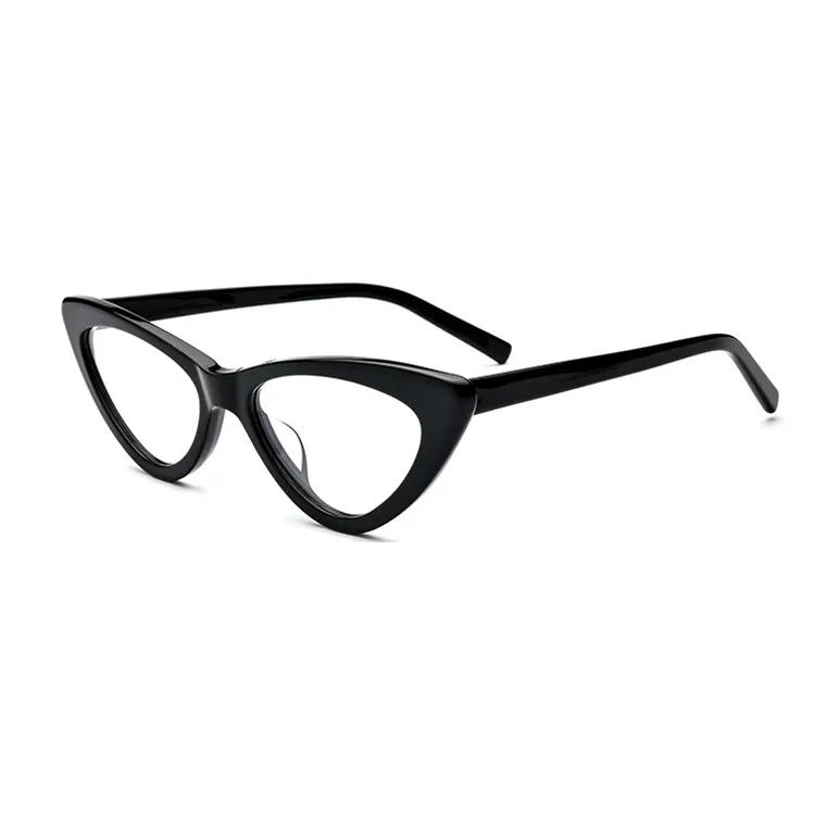 カスタムスターユニークな猫の目の眼鏡黒の光学メガネ