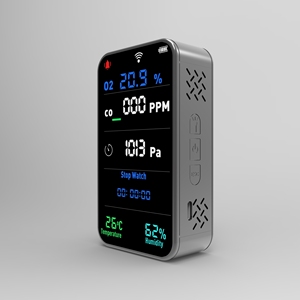 <span class=keywords><strong>Détecteur</strong></span> de pression numérique portable Moniteur de qualité de l'air Analyseur de <span class=keywords><strong>gaz</strong></span> et <span class=keywords><strong>détecteur</strong></span> de température avec compteur d'oxygène pour l'extérieur - Product Image 1
