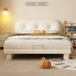 Modern <strong>Classic</strong> Simple Design SONA HOME Kids Beds with Nappa Leather Upholstery MetalBedFrame for Kids Bedroom - Product Image 2