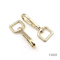 Mousqueton pivotant en alliage de zinc de 16 mm, fermoir de sangle métallique, clip mousqueton pour accessoires de quincaillerie de sacs à main