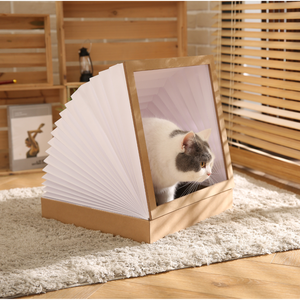 Vente en gros : Maison-griffoir moderne en carton ondulé pour <span class=keywords><strong>chat</strong></span>, tunnel-lit multifonctionnel - Product Image 3
