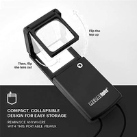 Visualiseur de diapositives lumineux compact et portable Medalight avec rétroéclairage LED, grossissement 1,8X, fonctionne sur piles, pour l'observation d'accessoires de caméra