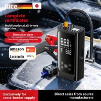 Démarreur de voiture d'urgence 12V avec compresseur d'air, démarreur de secours 1000A, charge rapide USB, gonfleur de pneus portable