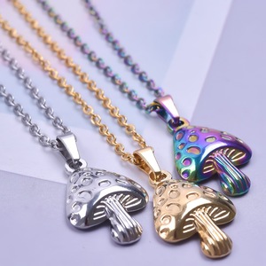 Pendentif Champignon en Acier Inoxydable Plaqué sous Vide, Alliage Coloré, pour Fabrication de Bijoux (Colliers, Bracelets, DIY) - Product Image 4