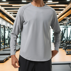 T-shirt de sport à manches longues pour homme 2026, haute élasticité, effet seconde peau, séchage rapide, polyester écologique, pour l'automne, fitness et activités sportives - Product Image 2