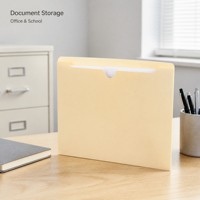 Classeurs pour organiser les documents, avec languettes renforcées à coupe droite, sans expansion, format lettre, en manille, paquet de 100