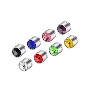 Fashion Stainless Steel Magnetic Ear Cuffs 5mm Zirconia Stud <b>Earrings</b> for Men & Women - No <b>Piercing</b> Ear Clip - Product Image 1