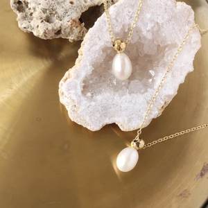 <span class=keywords><strong>สร้อย</strong></span>คอลูกปัดไข่มุกชุบทอง18กะรัตทำจากถ่านหิน acier inoxdable Femme Perles - Product Image 3