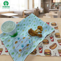 Papier d'emballage alimentaire jetable, imperméable, résistant à la graisse, avec revêtement PE, pour barquettes