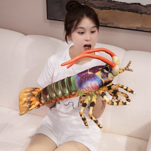 Nouveau réaliste homard australien en peluche oreiller doux <span class=keywords><strong>crabe</strong></span> peluche jouet Simulation bleu peluche câlin homard poupées - Product Image 6